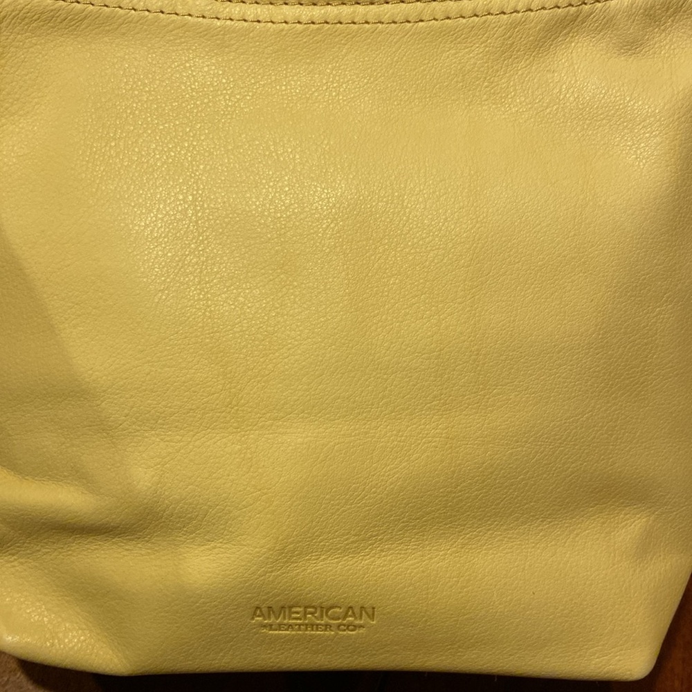 American Leather Yellow Crossbody Bag. - Picture 5 of 16